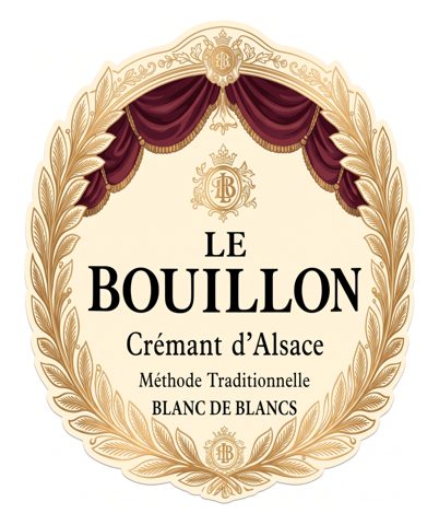 Aperçu de l'étiquette : Blanc de Blancs — recto (avec fond perdu)