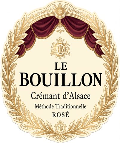 Aperçu de l'étiquette : Rosé — recto (avec fond perdu)